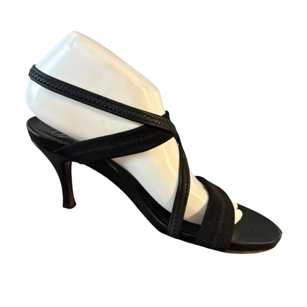 Donald Pliner Elegant Black Strappy Heels 8.5M